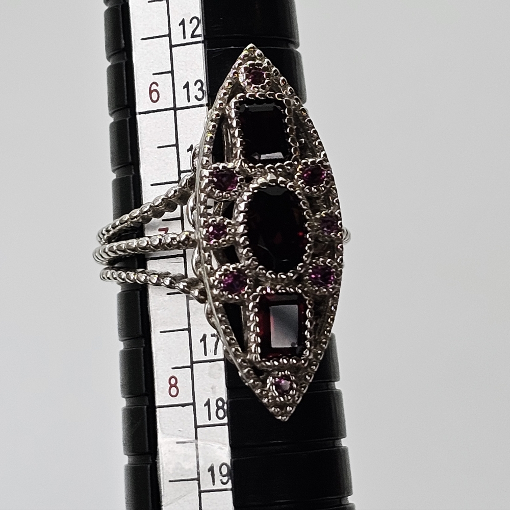 Natural Rhodolite Garnet & Pink Sapphire Ring Size 7! - Picture 9 of 9